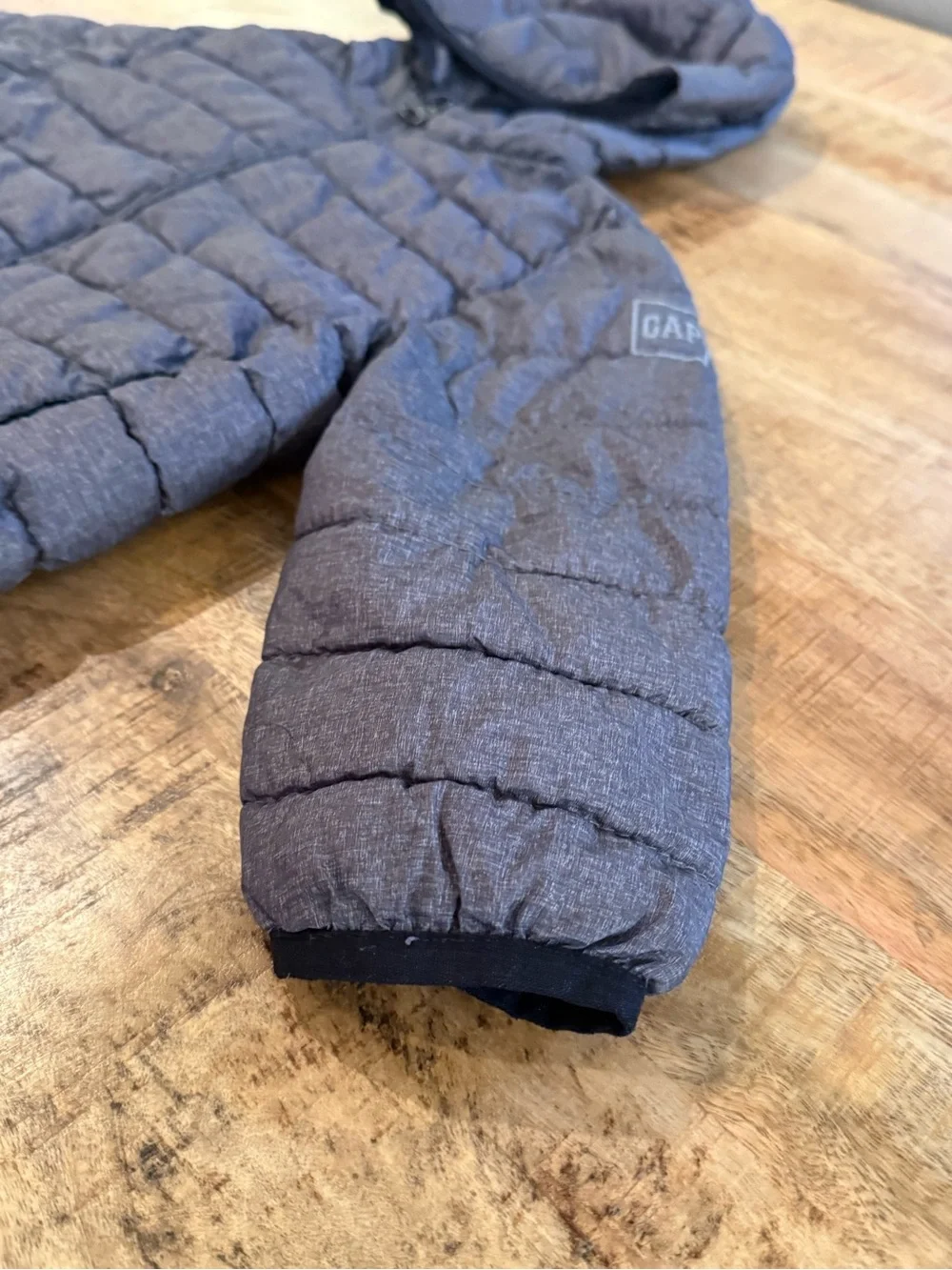 GAP Kids 2T Primaloft Hooded Puffer Jacket Gray Lightweight Winter Coat Toddler